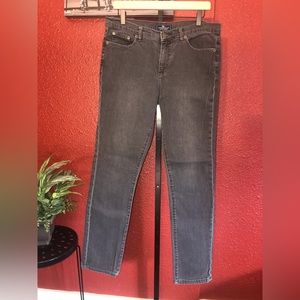 American Living. Size 10. Dark gray straight leg denim jeans.